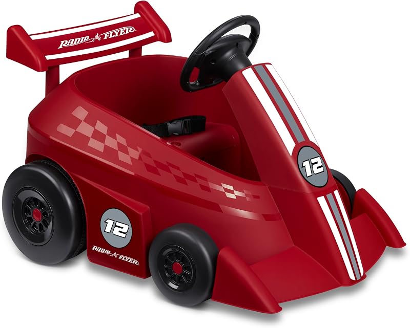 Grow with Me Racer, para niños de 1,5 a 4 años, rojo, grande | Paseo en juguetes para niños pequeños y niños, batería y control remoto en juguetes, dirección para padres, dirección fácil