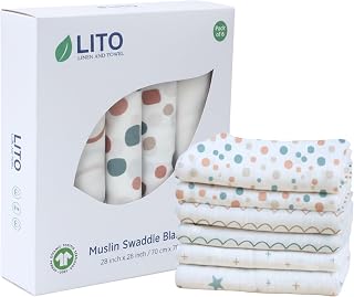 Cotton Baby Swaddle Blanket 28"x28" – Soft Breathable Newborn Receiving Blanket, Lightweight Infant Wrap for Boys & Girls, Multi-Use Baby Swaddle Cloth | Triple Harmony