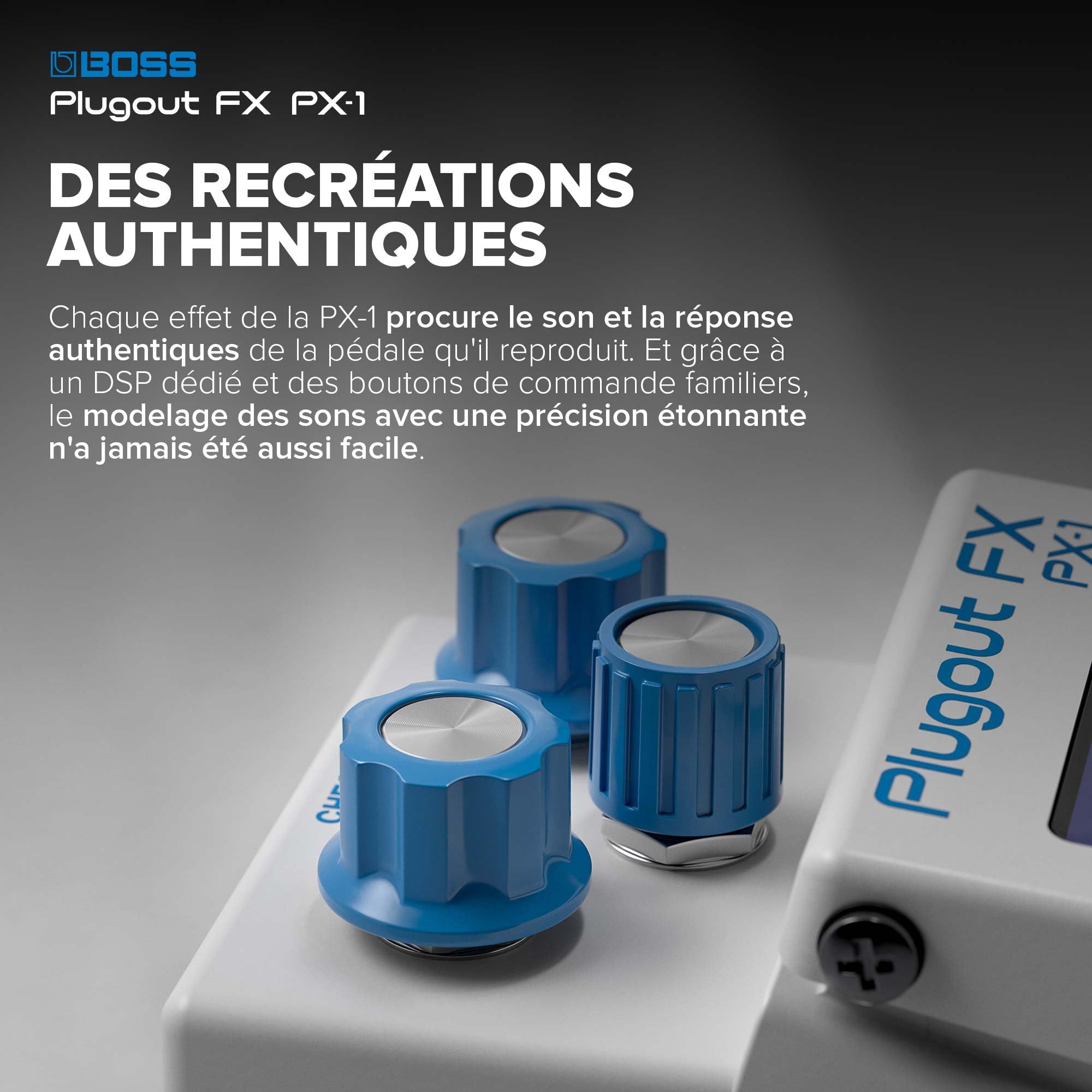 BOSS PX-1 Plugout FX | Plateforme matérielle convertible innovante | Jusqu'à 16 effets BOSS cultes dans une unique pédale compacte | Sons et réponses authentiques