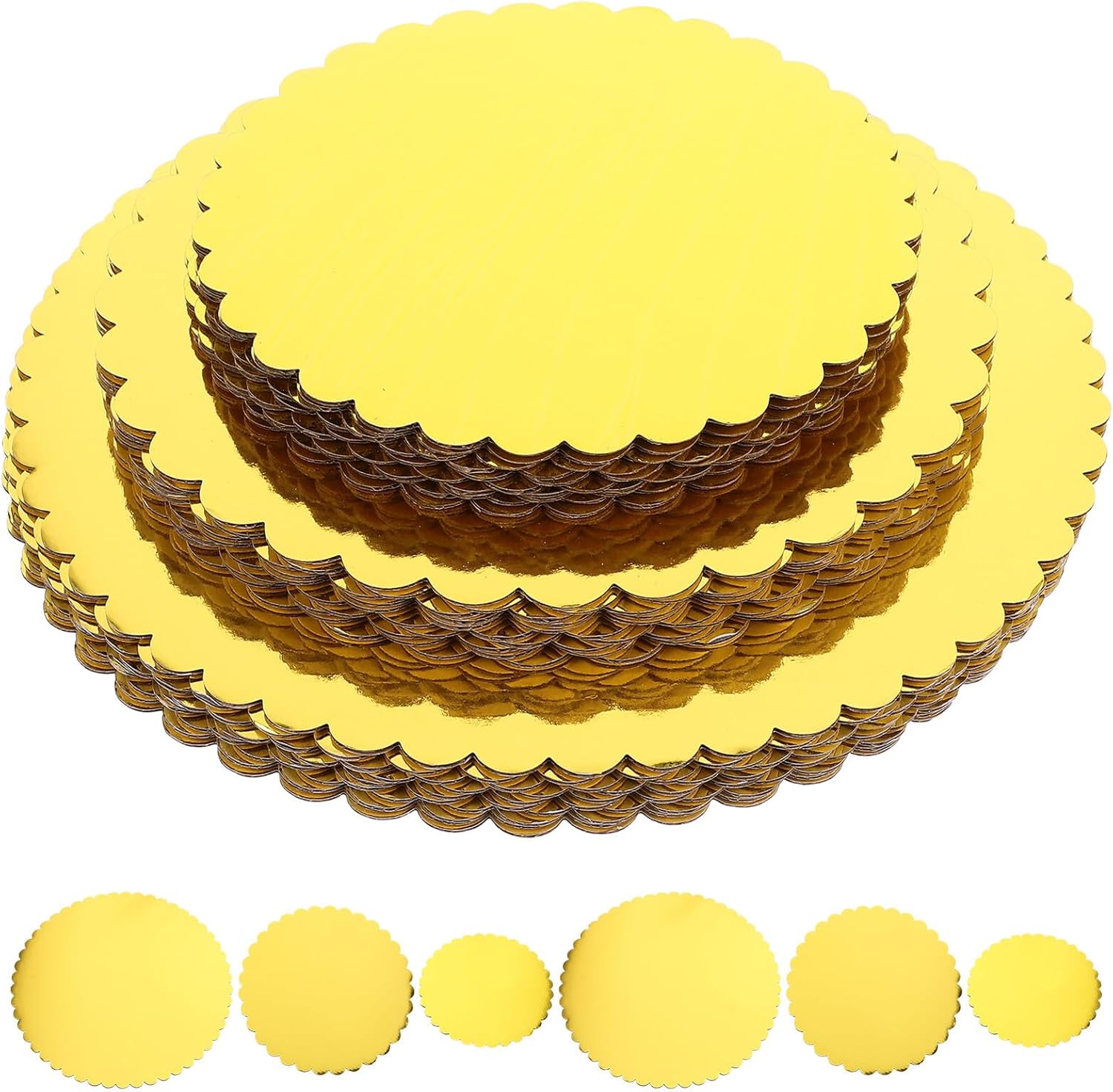 BESPORTBLE 30pcs round Cake Boards Set 8/10/12 Inch Birthday Cake Base Boards Food-grade Paperboard for Wedding Decorating and Dessert Presentation