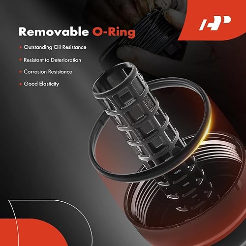 Miniatura 4 de A-Premium Tapa de la carcasa del filtro de aceite compatible con Audi A4 A6 A4A5A6A7A8 Quattro Q5 Q7 S4 S5 SQ5 Volkswagen Touareg V6 3.0L 3.2L