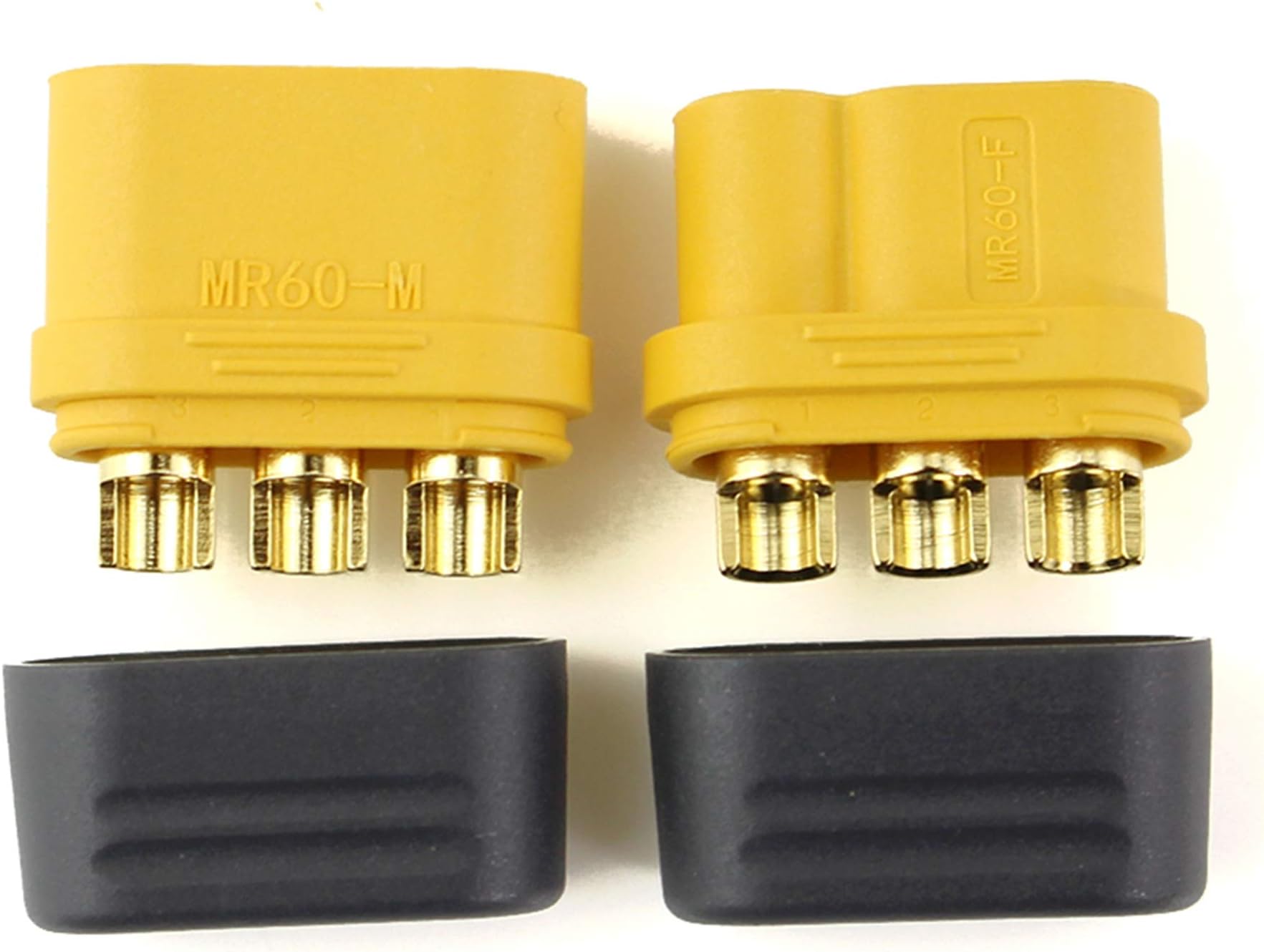 10 Pairs Amass MR60 Connector Female Male 3.5mm Bullet Plug with Sheath for RC Battery Motor ESC Connection