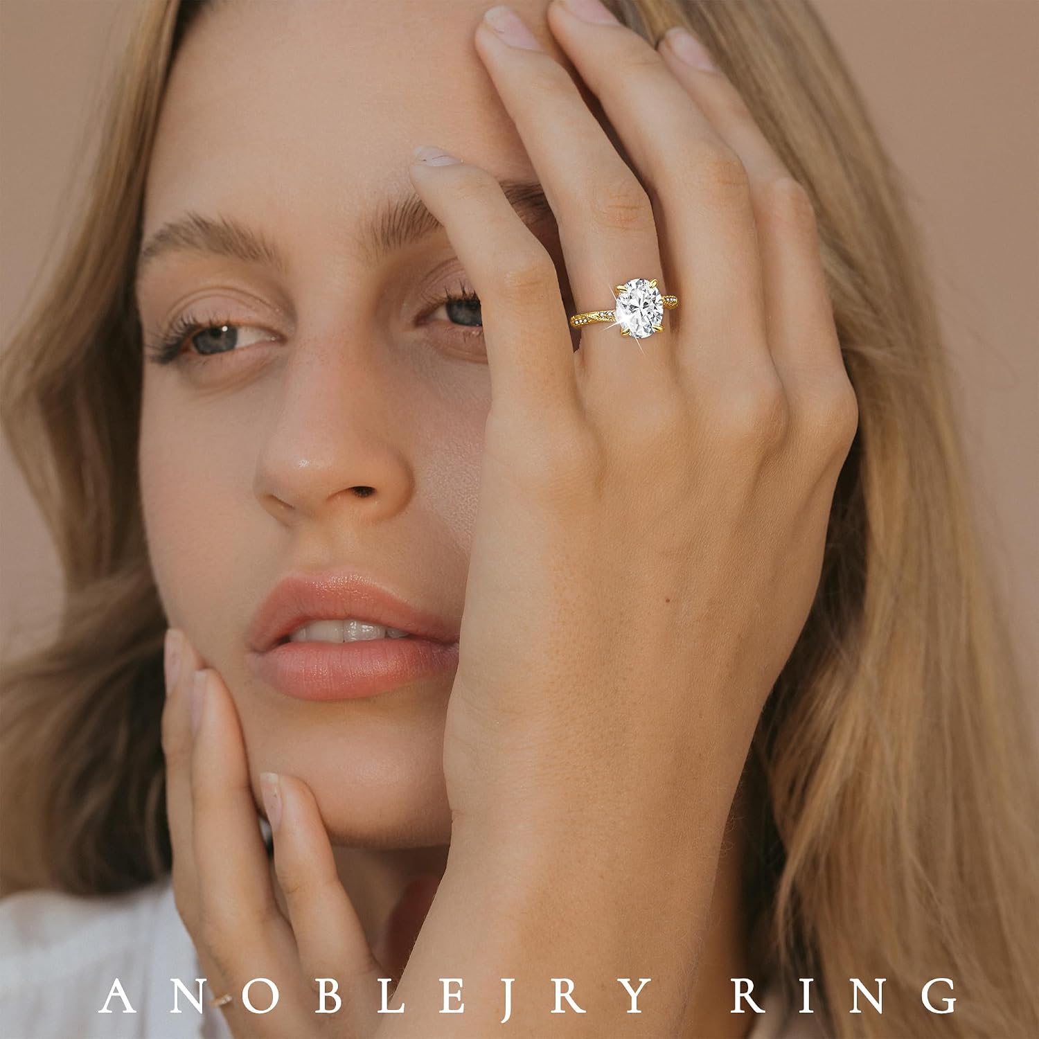 Gold Rings for Women Non Tarnish, Diamond Rings for Women Eternity Band Ring Easter Gifts Mother's Day Gifts for Daughter