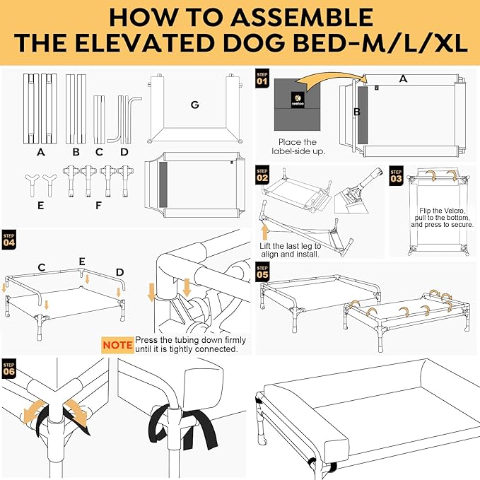 Cama Elevada para Perro Grande con Malla y Borde de Segurida miniatura 8