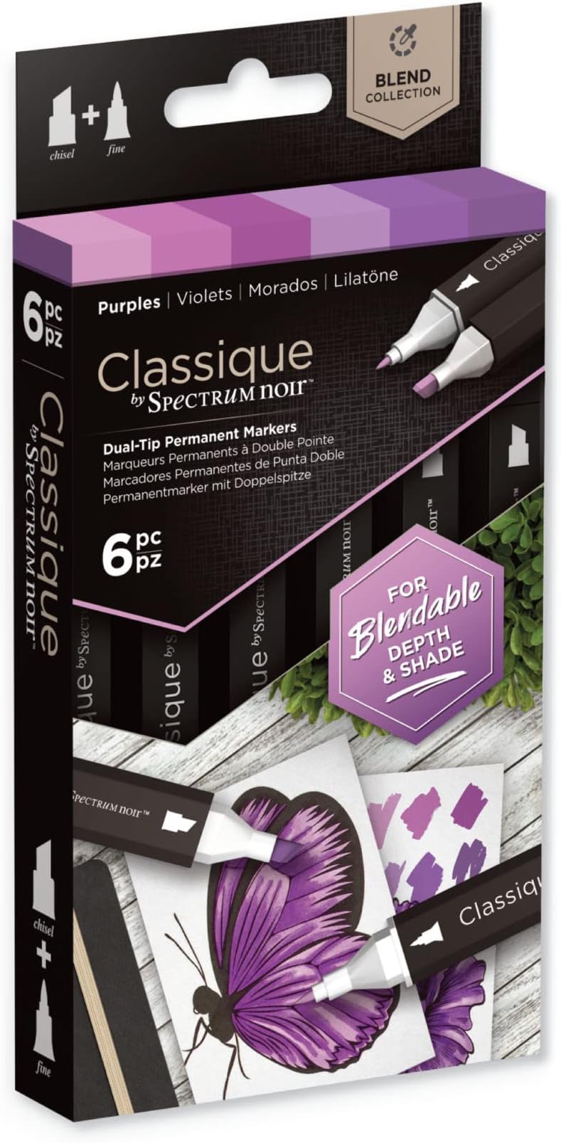 CC Spectrum Noir Classique Alcohol Marker 6pc Pur