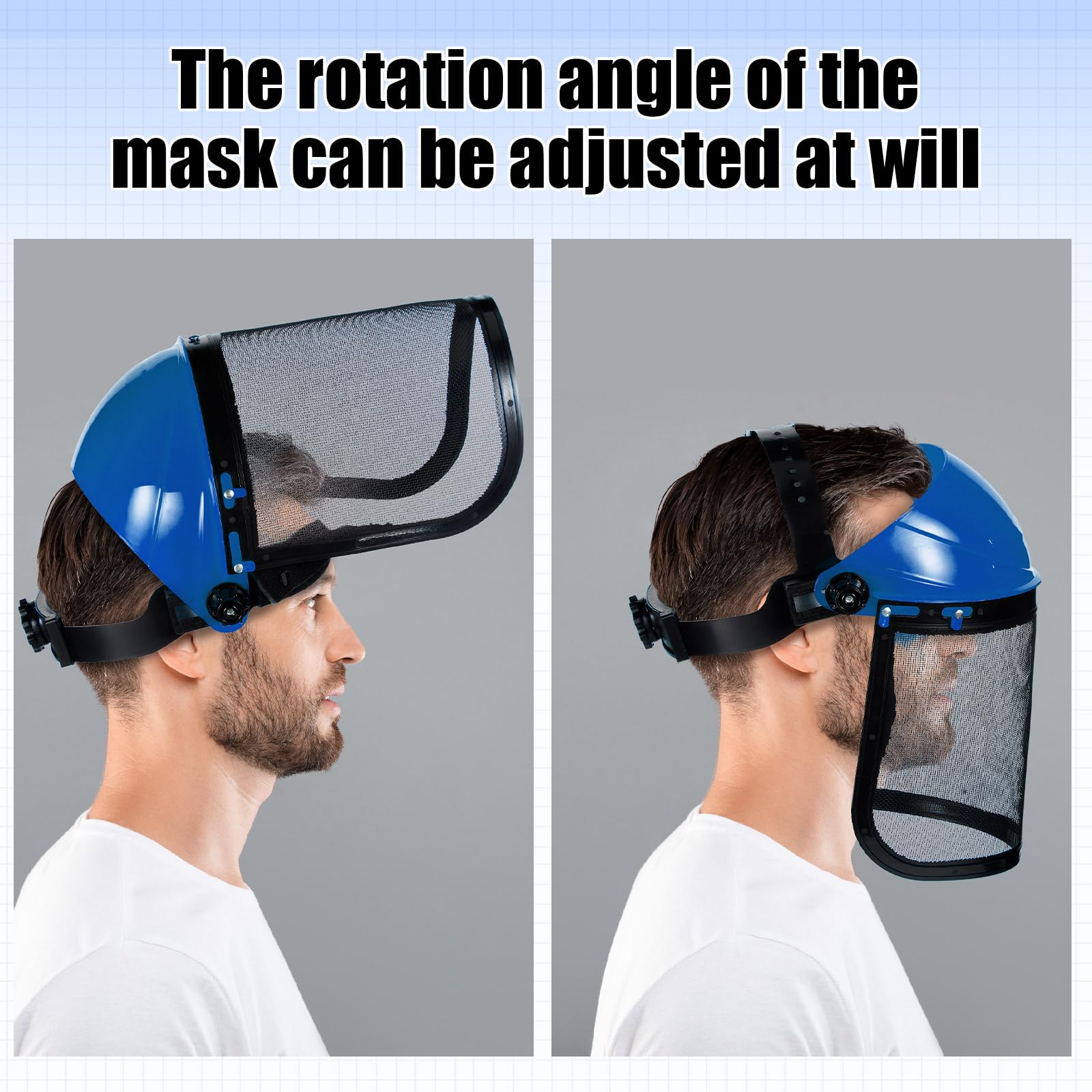 Écrans Faciaux de Sécurité Réglables Visière de Protection en Maille d'Acier Hestya 2 Pcs