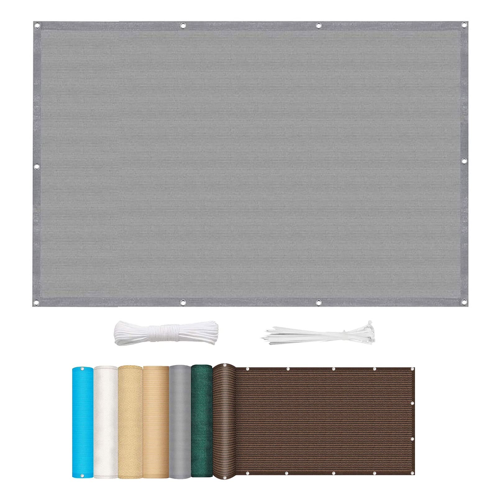 Sunscreen Awning Canopy 2 x 7.5 m Sun protection wind protection Hot Tub Shelter for Outdoor with Awning Attachment for Outdoor Garden Patio Yard Party, Grey