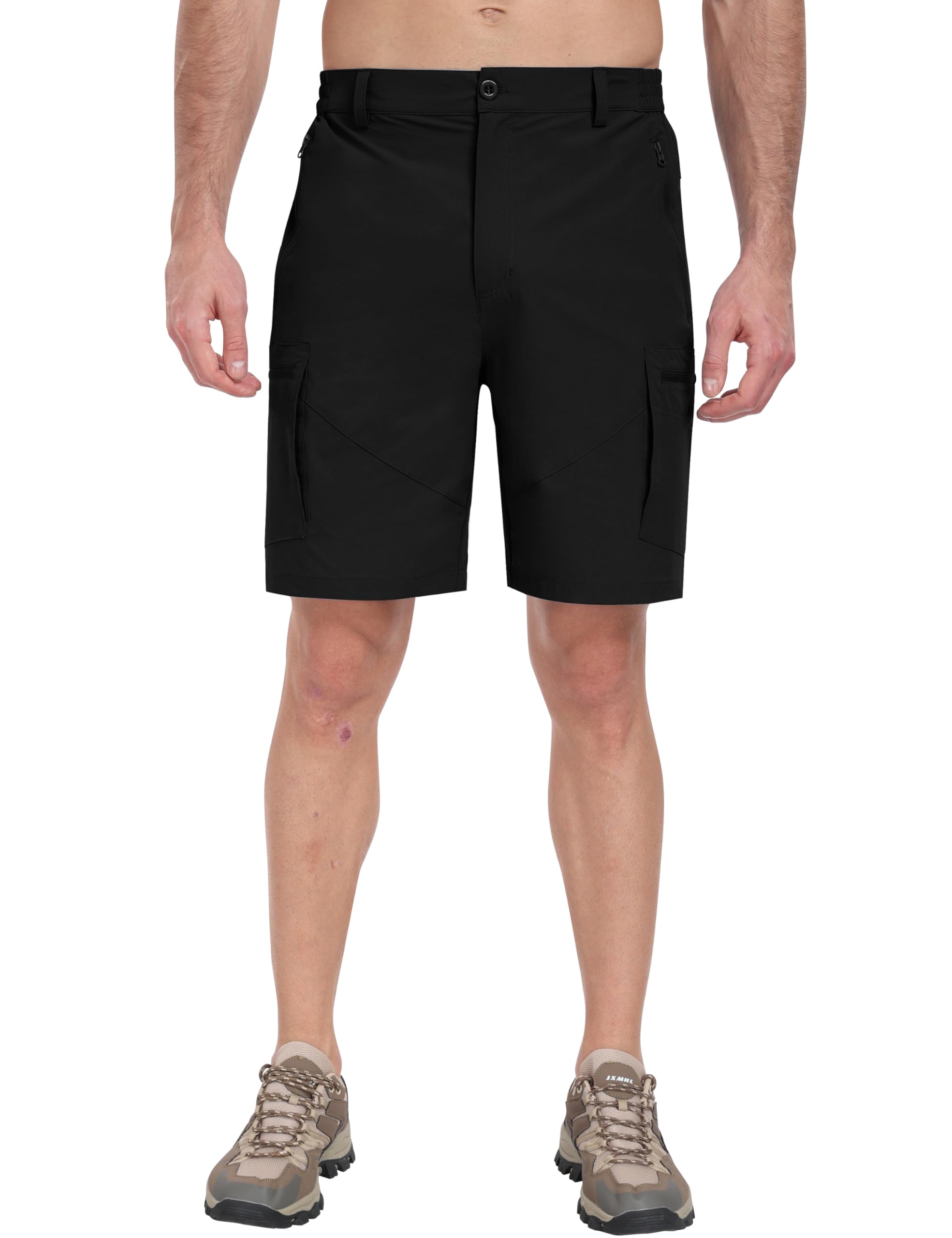 MoFiz Short Cargo Homme Short de Randonnée Pantalon Court de Sport Golf Léger Shorts Bermudas Séchage Rapide Extérieur Shorts de Trekking avec 5 Poches