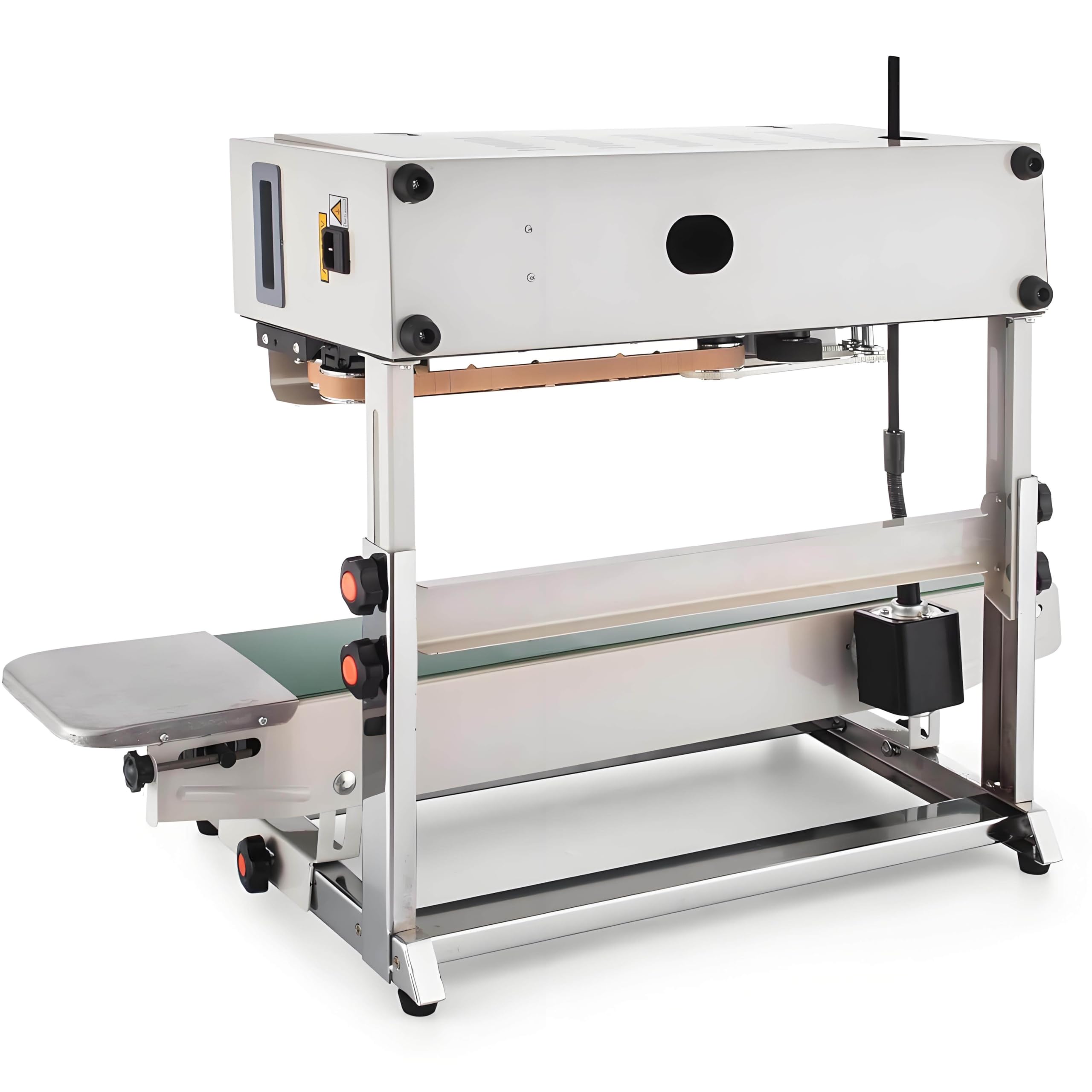 Selladora Continua automática, selladora de Banda Vertical Fr-900 para Bolsas de PVC, con Control de Temperatura por Puntero. 220V