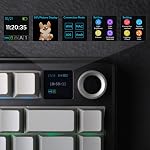 EPOMAKER X Aula F75 MAX Tri-Mode Wireless Gaming Keyboard, TFT Screen, Knob, Hot Swappable, 2.4GHz/Type-C/BT5.0, Gasket Creamy, for PC/Mac/Office/Gaming (Black Gradient)