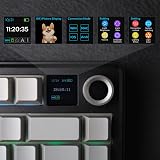 EPOMAKER X Aula F75 Max Clavier Mécanique sans Fil avec Écran TFT et Bouton, Clavier de Jeu à Joint 75%, Remplaçable à Chaud, RVB, QWERTY, pour PC/Mac/Linux (Noir, Reaper Switch) - 4