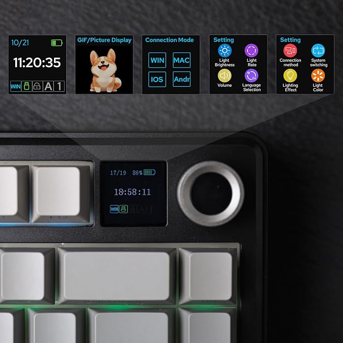 Teclado Mecánico Inalámbrico EPOMAKER F75 MAX RGB 75% miniatura 4