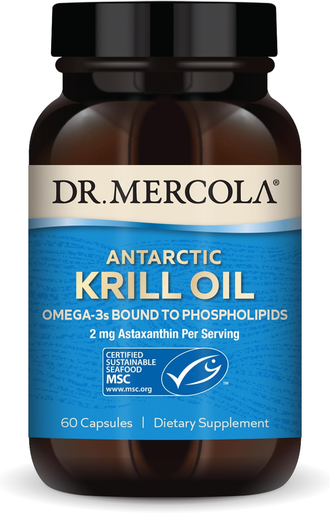 Antarctic Krill Oil - 1,000 mg - Omega-3 Supplement with EPA & DHA - Supports Brain, Heart, Joint & Immune Health - GMO-Free, Gluten-Free & Soy-Free - 60 Capsules (30 Servings)