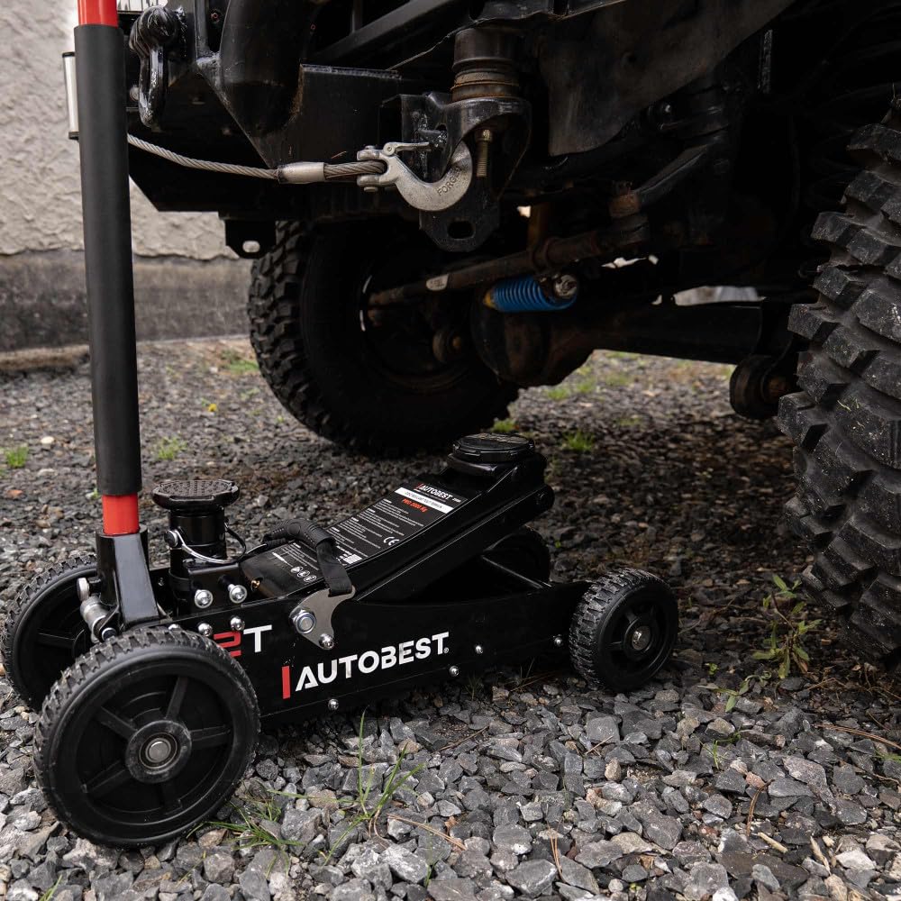 Autobest Cric Pro hydraulique Roulant - Tout Terrain - 2 tonnes - Levage de 152 à 595mm