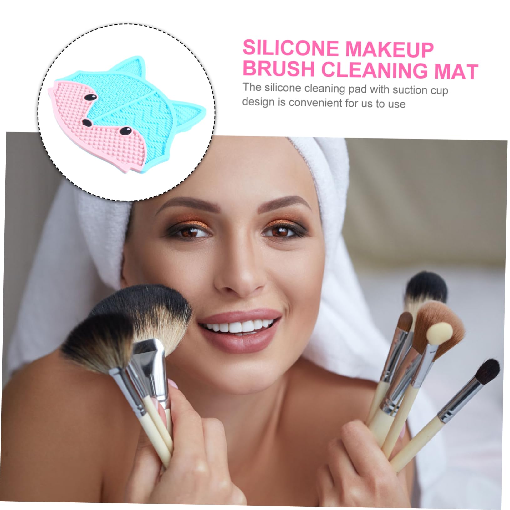 MAGICLULU 3 Pz Trucco Scrub Alla Volpe Kit Del Make up Stendino Per Pennelli Da Trucco Detergente Per Pennelli a Secco Tappetino Per Pennelli Da Trucco Gel Di Silice Cosmetico Rossore