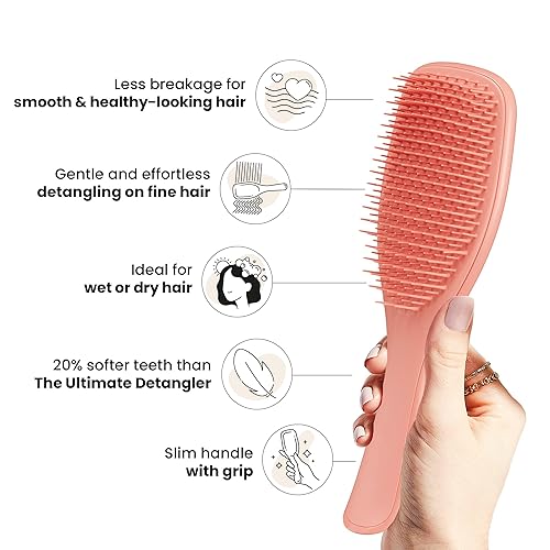Miniatura 4 de Tangle Teezer El cepillo desenredante fino y frágil para cabello húmedo y seco, tratamiento de color, cabello fino y frágil, canela dulce