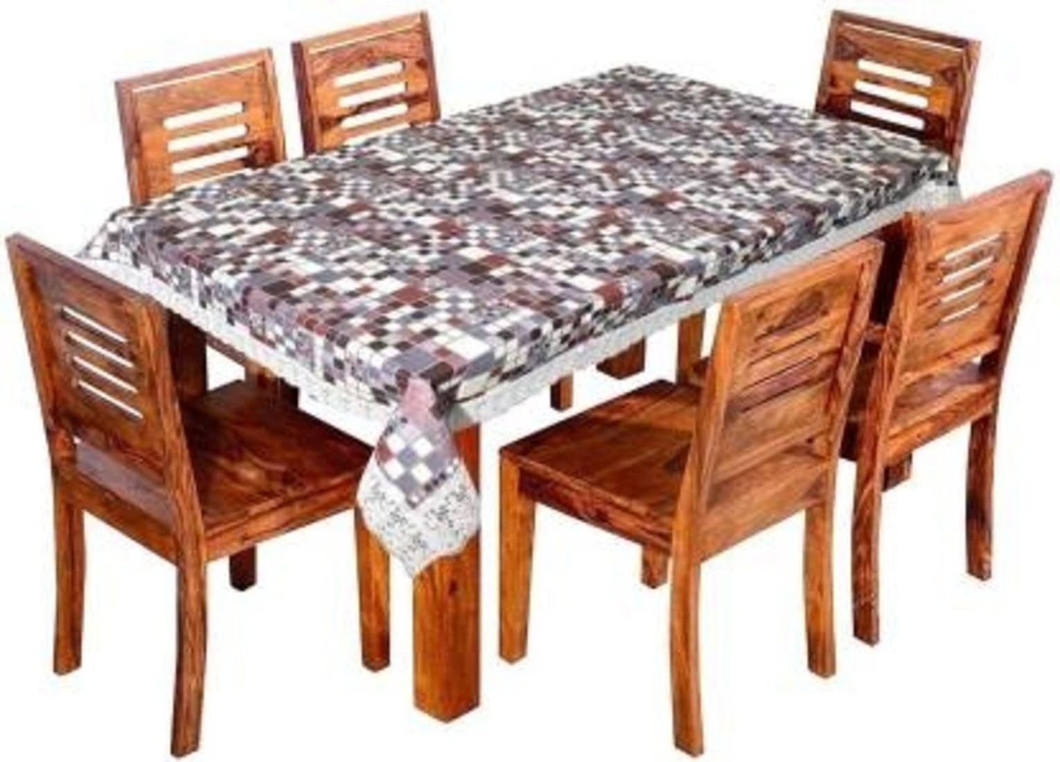 ZITIN B&W Multi DIBBI Design Dining Table Cover | B&W MULTI DIBBI DESIGN DINING TABLE COVER-image-10