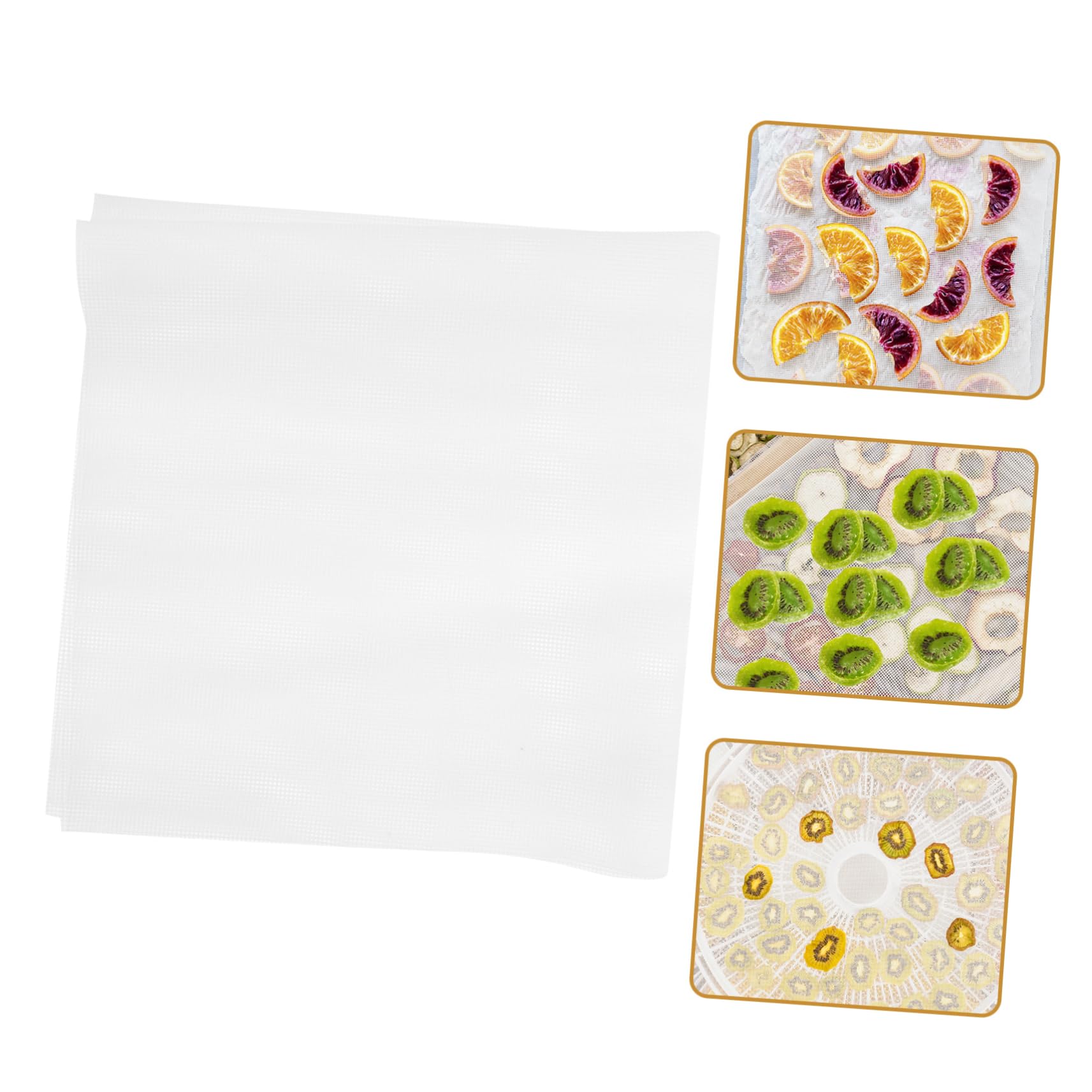 MAGICLULU Fruit Dehydrator Reusable Dryer Mats for Meat Fruits Vegetables Easy to Clean Non Stick Food Drying Supplies