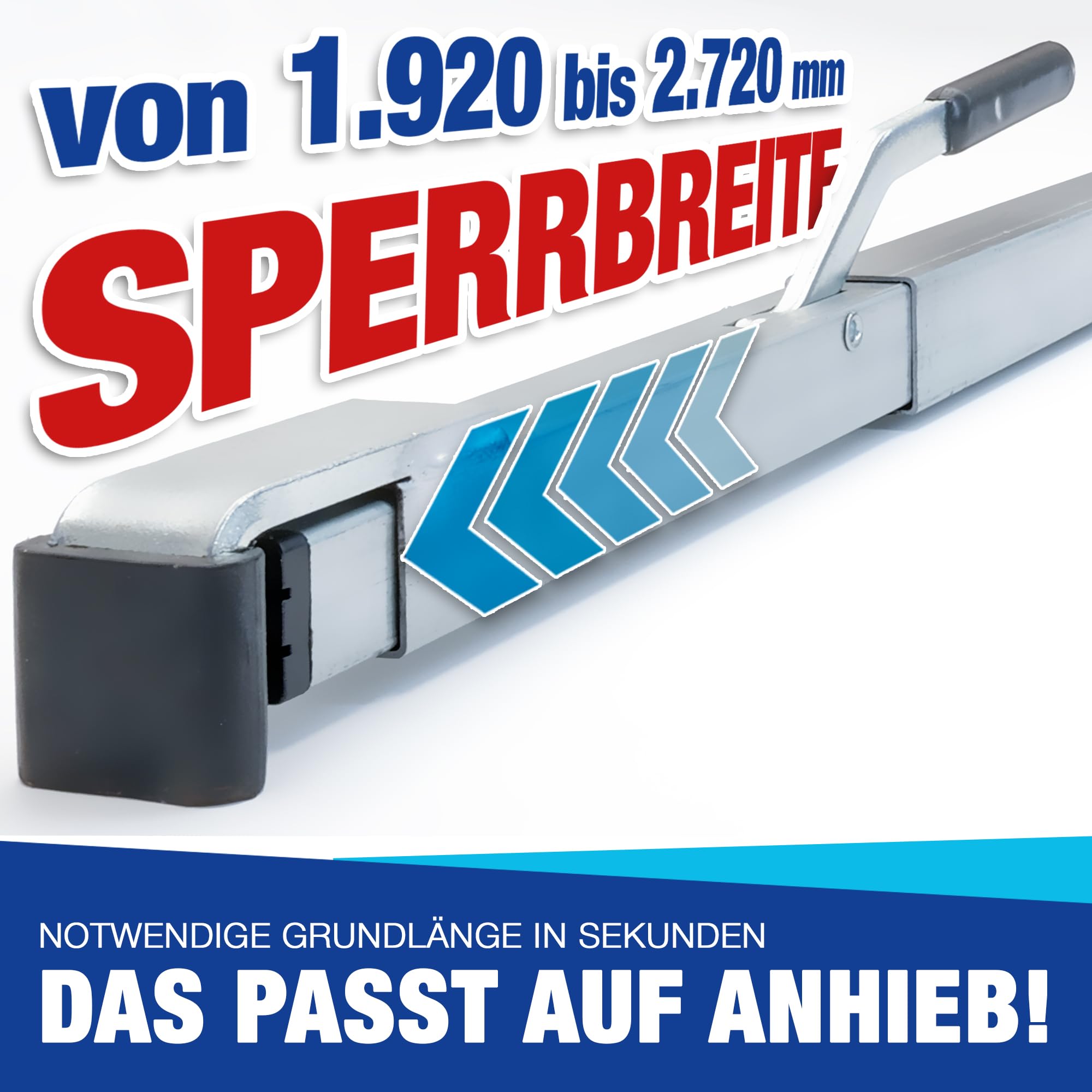 2 x Spannbrett, 1,92-2,72 m Zwischenwandverschluss Ladungssicherung und Transportsicherung für PKW LKW Anhänger und Transporter