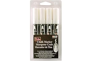 UCHIDA 4 White Broad Tip Bistro Chalk Markers