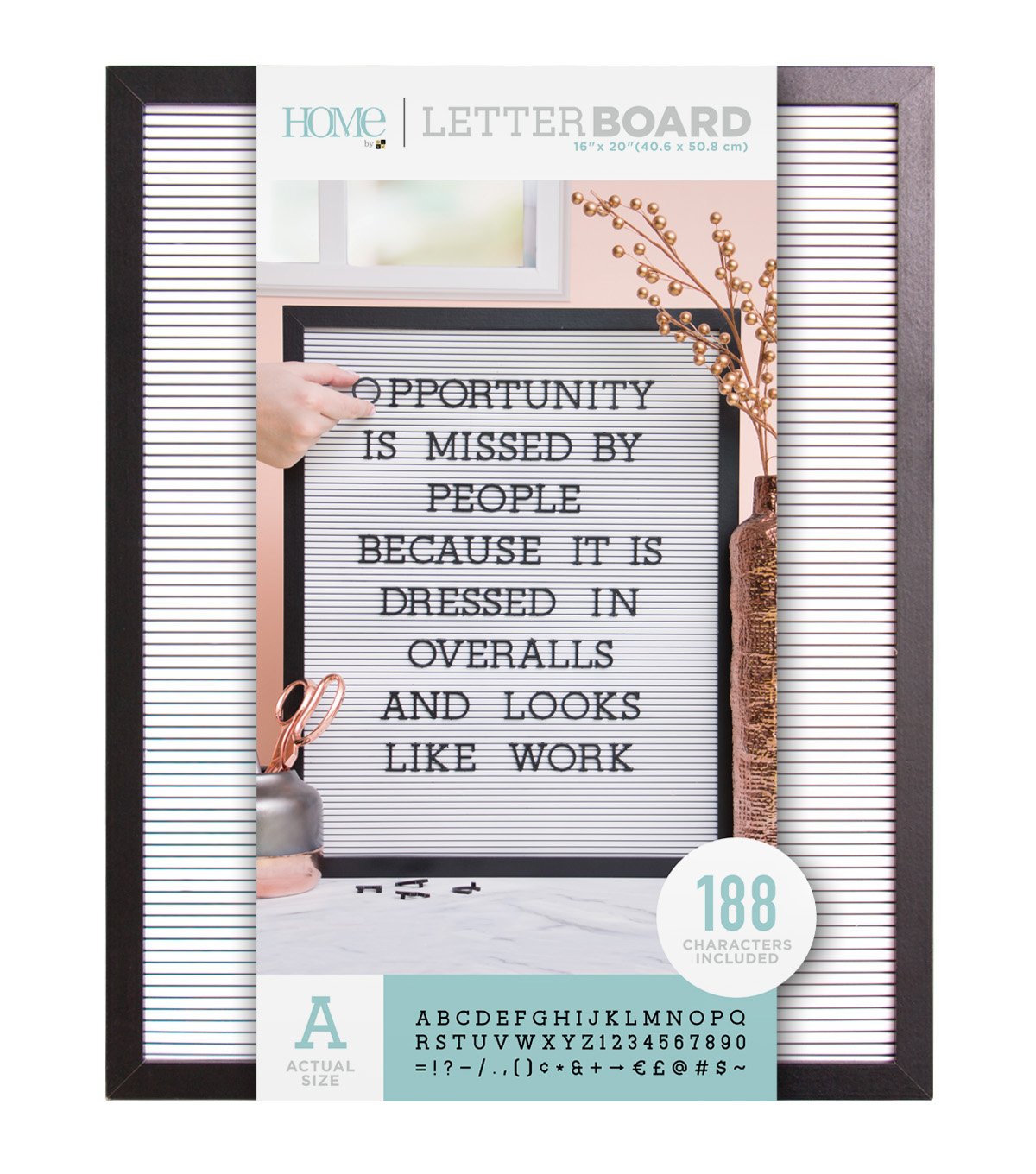 American Crafts Die Cuts with a View Letterboards, Black, 16 x 20