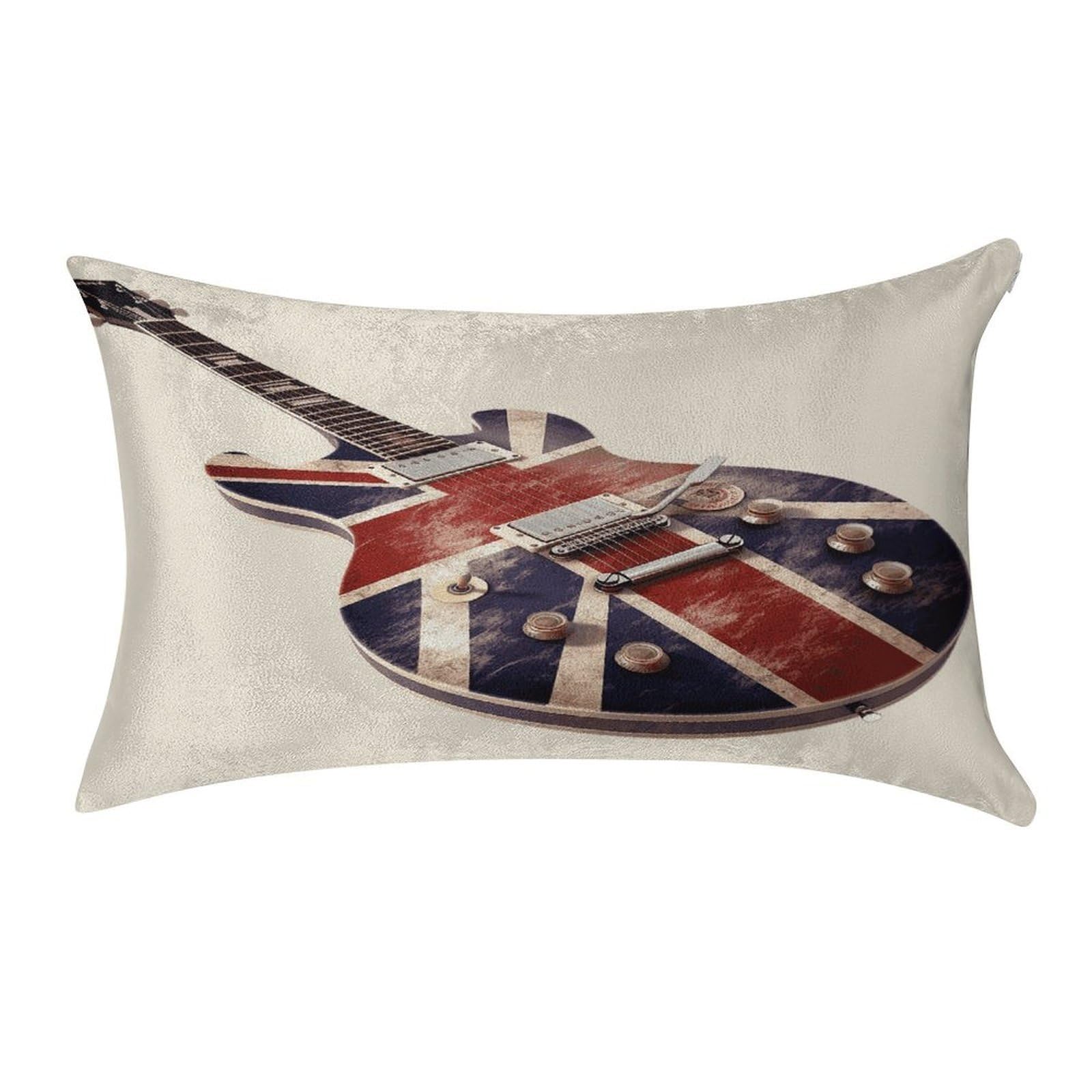 Btcowzrv Style Guitar British Flag Pillow Cover Pillow Case Pillowcase