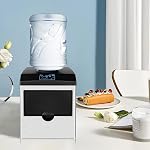 DORTALA Countertop Ice Maker Water Cooler Dispenser Combo, 2 in 1 Ice Cube Machine, 48 LBS/Day, 3 Sizes Bullet Ice, Fast 6 Mins, Stainless Steel Ice Maker for Home, Kitchen, Office