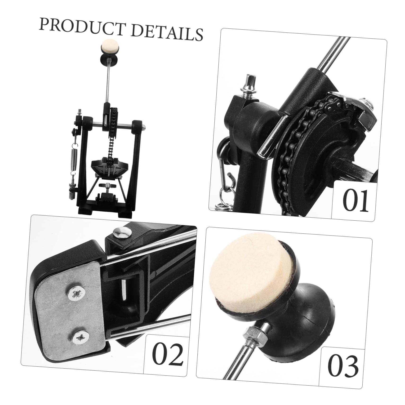 Accessorio Per Grancassa Pedale Per Batteria Accessorio Per Pedale Per Batteria in Metallo Di Facile Installazione