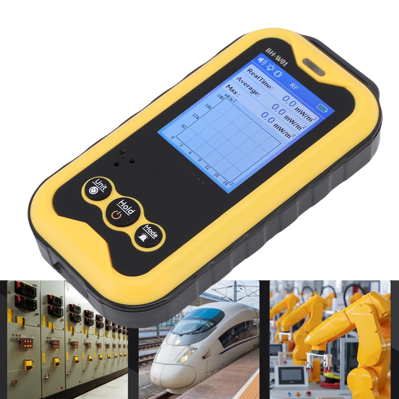 Jeffergarden Tragbares EMF-Messgerät, Digitaler Strahlungsdetektor für Elektromagnetische, 3-in-1-Handheld, Misst EF RF MF für den Heim- und Außenbereich