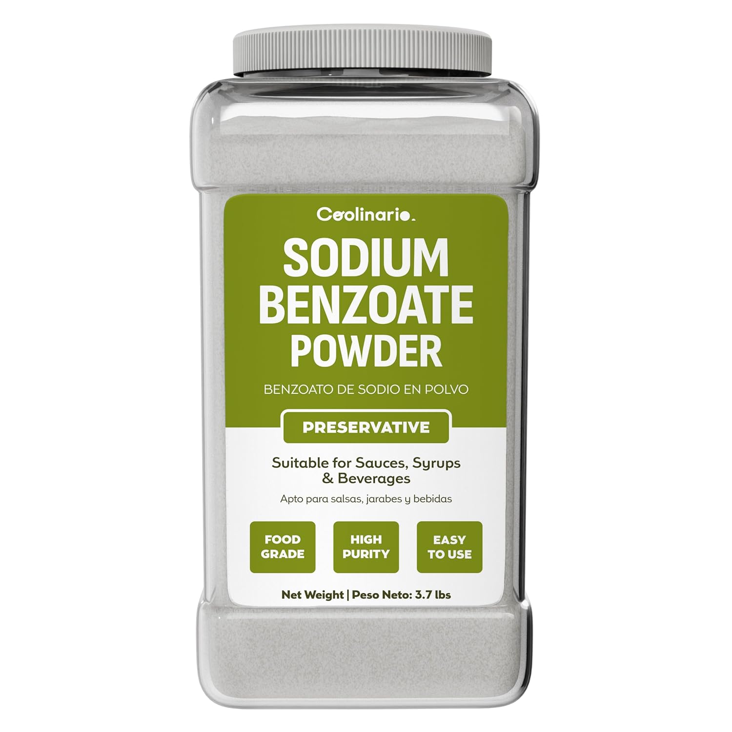  Sodium Benzoate Powder (1 GAL- 3.7 LBS) High-Purity Preservative