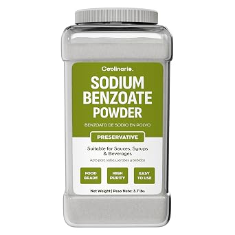 Coolinario Sodium Benzoate Powder 1 GAL- 3.7 LBS High-Purity Preservative