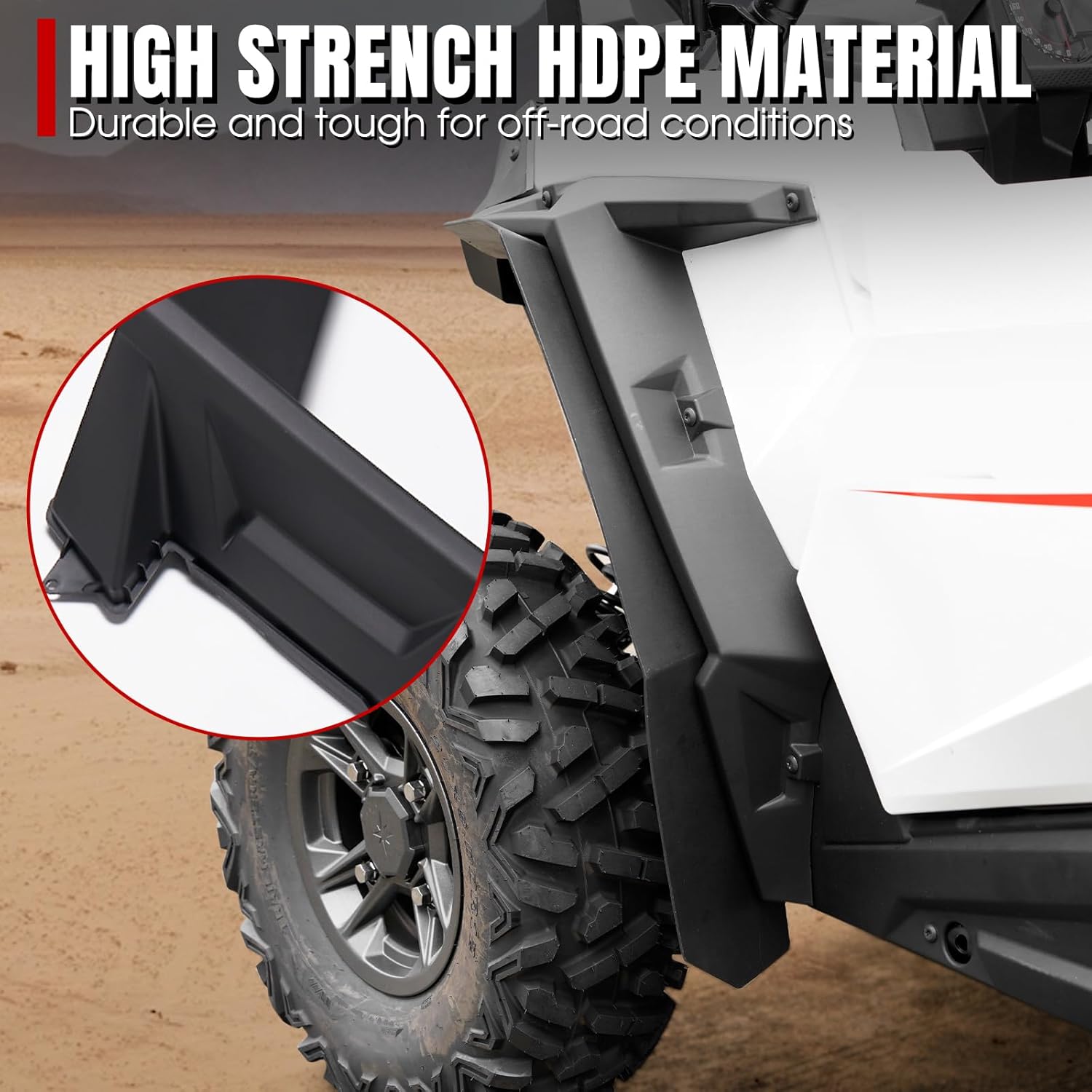 a & utv pro extended fender flares kit for polaris rzr 900 2015-2020, front & rear mud flaps mud guards extensions for rzr trail 2021-2025 accessories, replace oem # 2879434, 4pcs