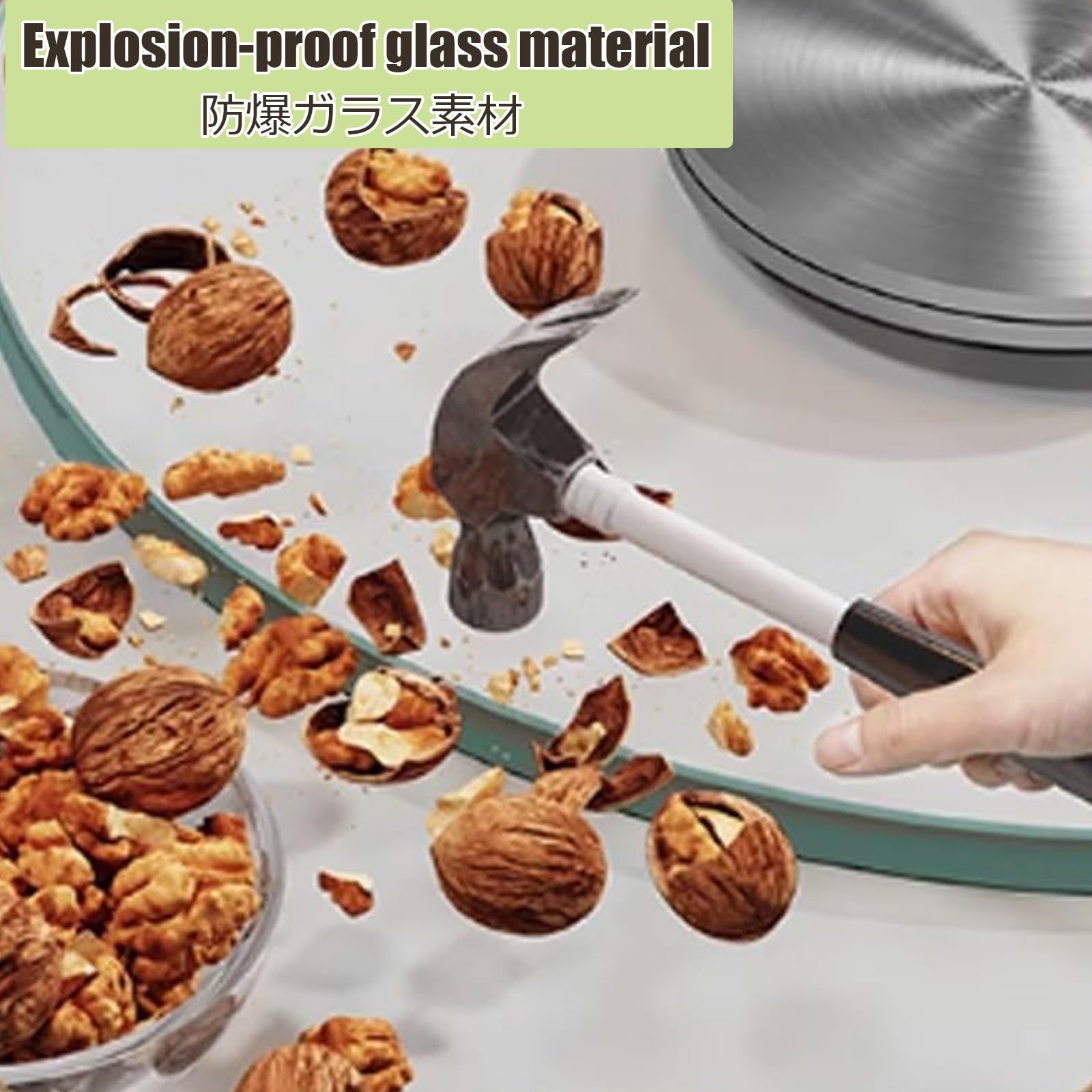 Glass Lazy Susan Plato Giratorio De Vidrio Templado Plato Giratorio para Servir Bandeja Giratoria Grande para Mesa De Comedor Cocina Y Servir(100cm/39.4in)