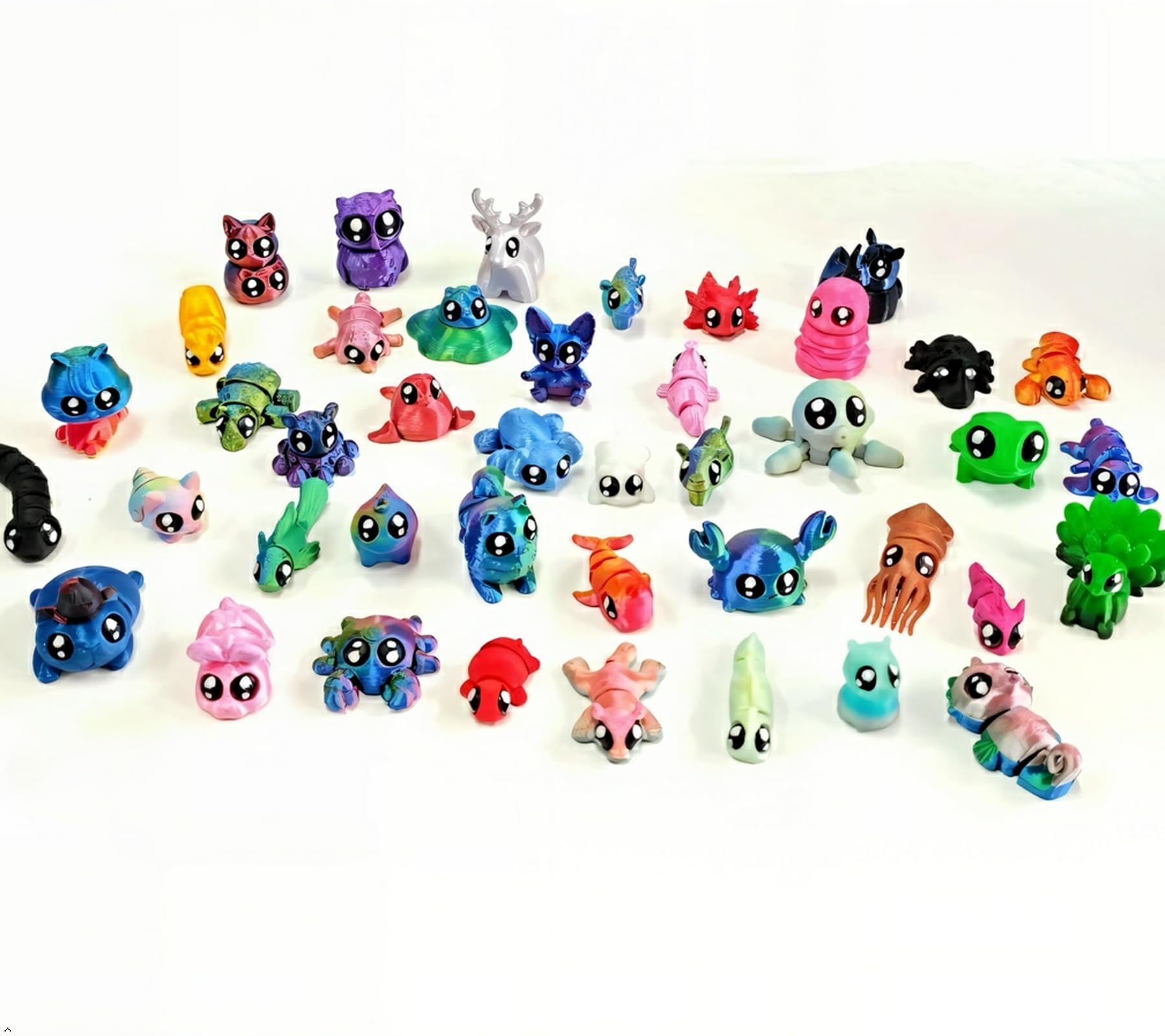 Amazon.com: 40PCS Big Eyes 3D Printed Animal Figurines