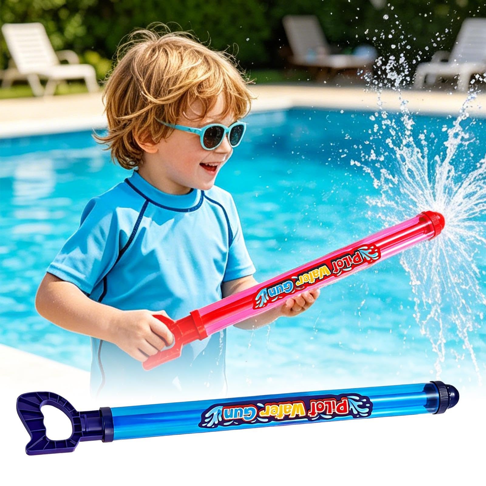 Pistola De Agua Juego De 2 Piezas De 360 Grados Interactivo para | Juguetes Acuáticos de para Niños para Niños Niñas Familia Aire Libre Jardín Patio Parque Piscina Playa Camping