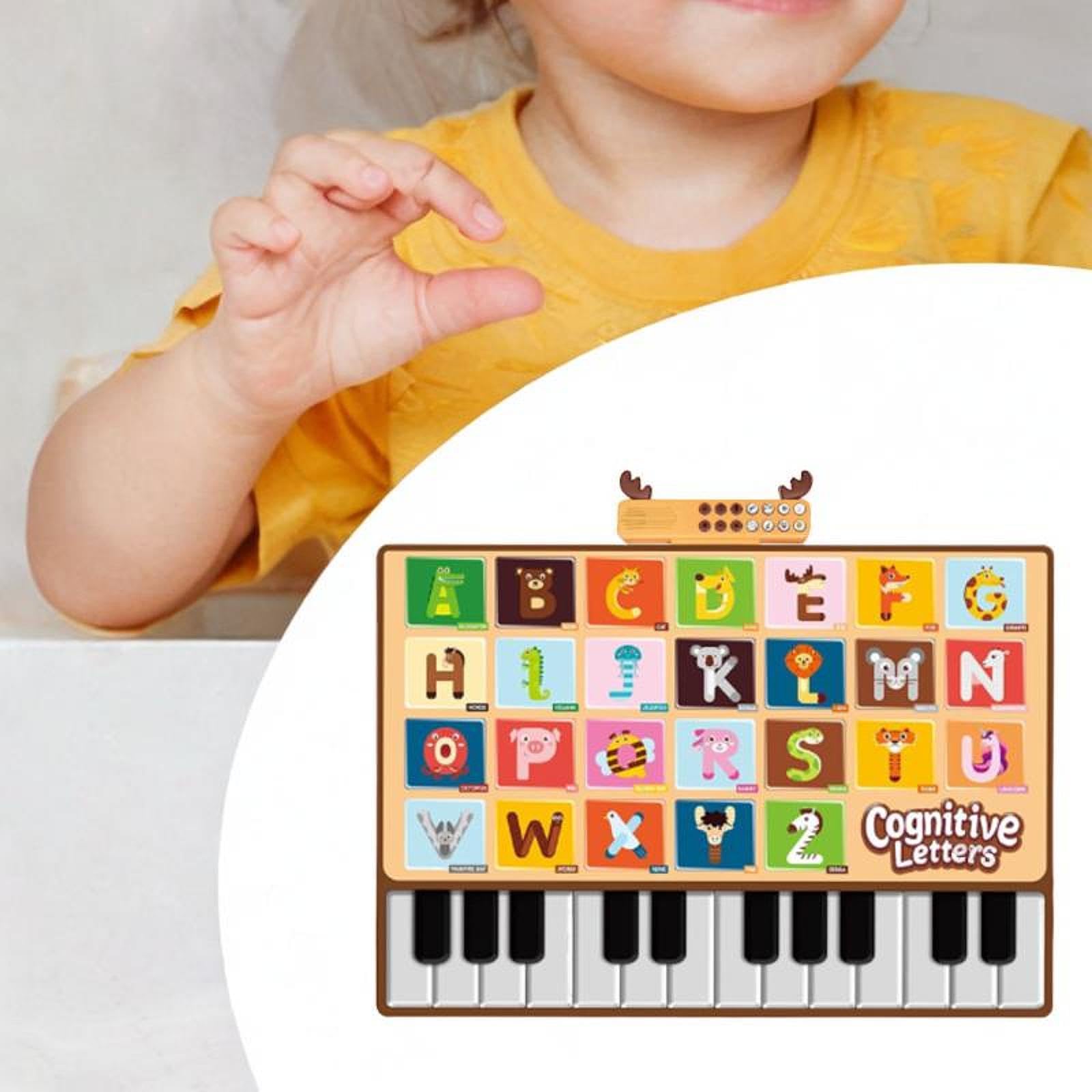 Colcolo Tapete de Piano de piso para niños pequeños, tapete de juego de baile musical con 26 alfabetos, regalo de cumpleaños, tapete Musical para niños y