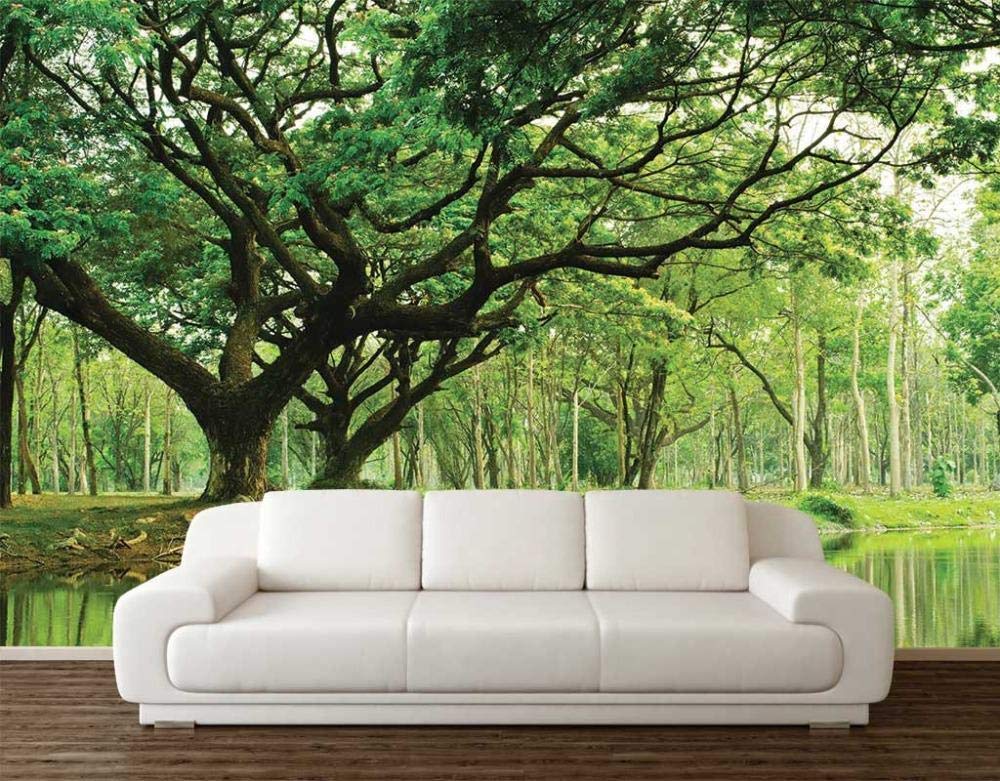 Papier peint vert photo personnalisé 3d WLLLO décor mural 200x140 cm