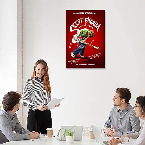 Miniatura 5 de Scott Pilgrim Vs The World - Póster de película para dormitorio, lienzo estético, decoración de pared, 16 x 24 pulgadas (15.7 x 23.6 in)