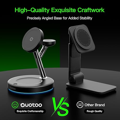 Miniatura 8 de Estación de carga 3 en 1 2025 para Apple compatible con soporte de cargador Magsafe para iPhone 17, 16, 15, 14, 13, 12, estación de carga