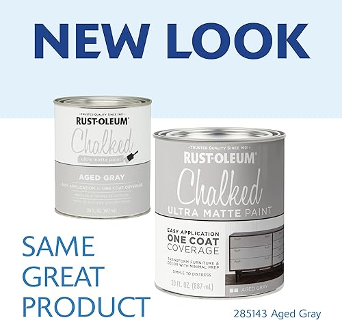 Miniatura 103 de Rust-Oleum 287722 - Pintura a la tiza ultramate para interiores, 30 onzas, capa superior transparente mate