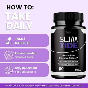 Valdivia (3 Pack) Slim Tide Capsules - Official SlimTide Supplement, Premium Formula, Natural Vitamins for Health & Wellness - 180 Capsules for 3 Months