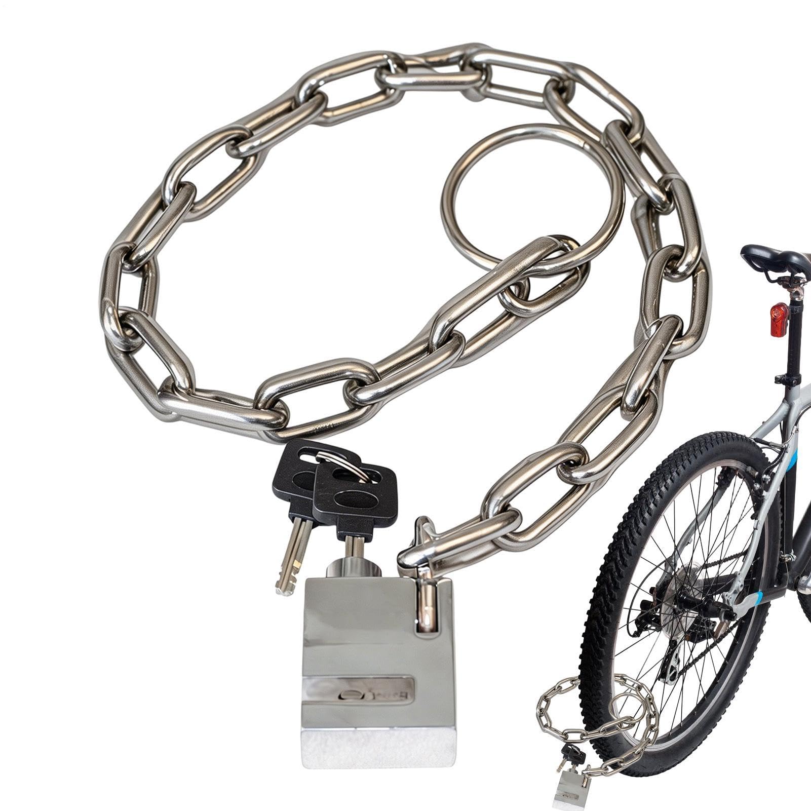 Antirrobo de cadena de bicicleta para asegurar tu terraza, scooter y jardín