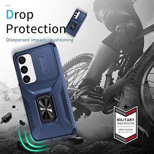 Miniatura 7 de SunStory Funda para Samsung Galaxy S24 con protector de pantalla HD, soporte y cubierta para cámara deslizante, no para S24 Plus o S24 Ultra grado