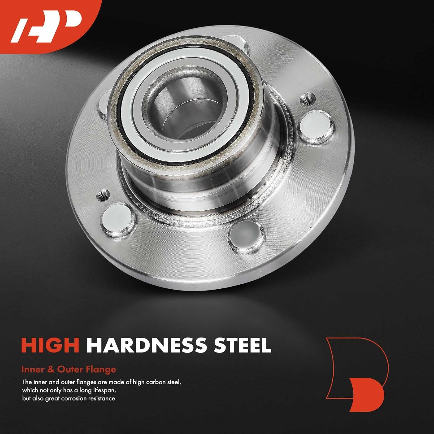 A-Premium Rear Wheel Bearing and Hub Assembly with 5-Lug Compatible with Hyundai Santa Fe 2001-2006, FWD Only