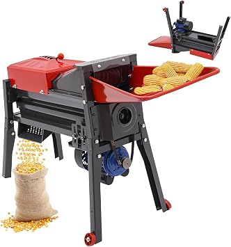 Electric Corn Thresher Machine, Heavy Duty Steel Dry Corn Sheller, 2800RPM for Fast Threshing, 13 Adjustable Gears, 99% High Threshing Rate, for Small Farm and Household Usage