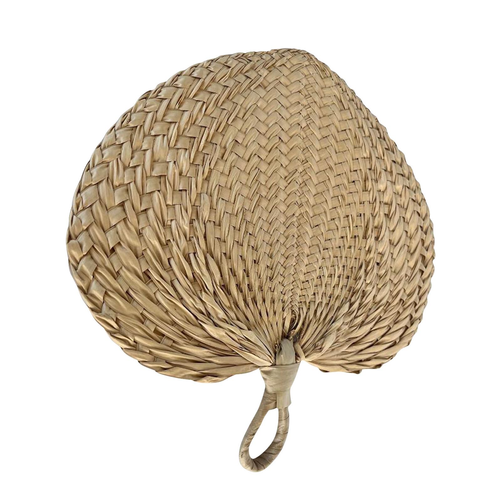 Handgefertigte Palmblatt Fächer 12 Stück aus Bulrush für Hochzeiten | Beige, Handgewebt und Wiederverwendbar, für Braut und Brautjungfern bei Outdoor Zeremonien