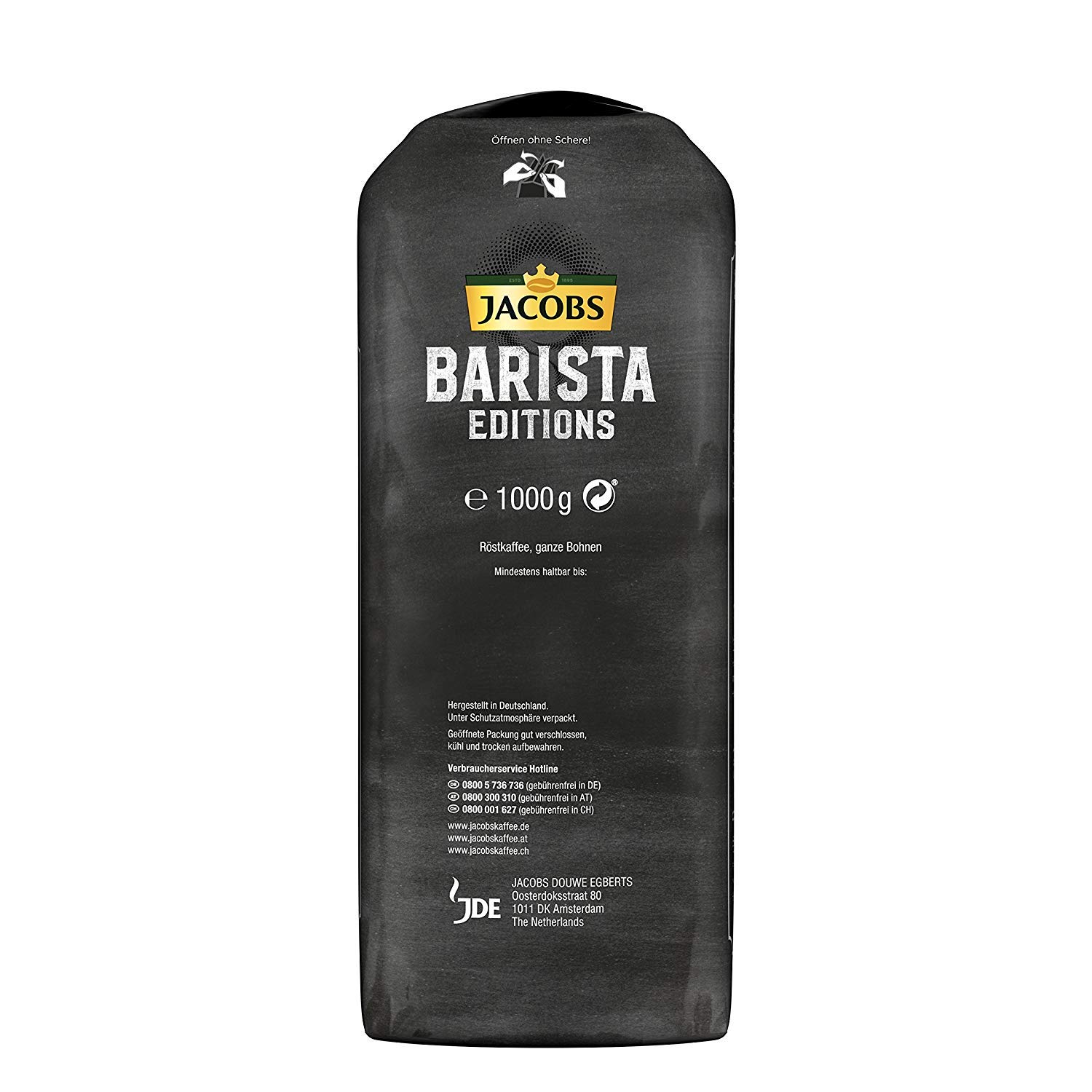 Jacobs Barista Editions Crema, Kaffee Ganze Bohne, 2 x 1 kg