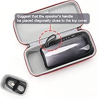 Vista 2 de RLSOCO Funda rígida para altavoz Bluetooth portátil JBL Pulse 4/Pulse 5/Pulse 3 Diseño compacto con cremallera YKK y protección contra arañazos