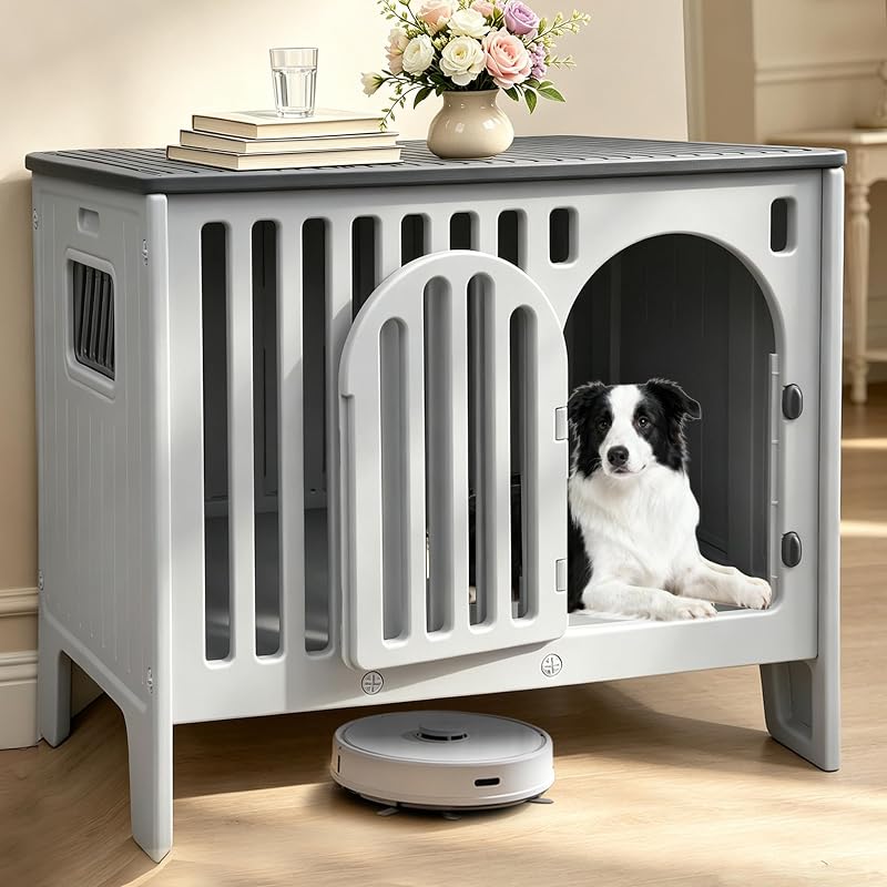 Caixa de Transporte para Cães em Móvel de Plástico HDPE Deblue 97,03 x 65,02 x 82,04 cm (Grande)