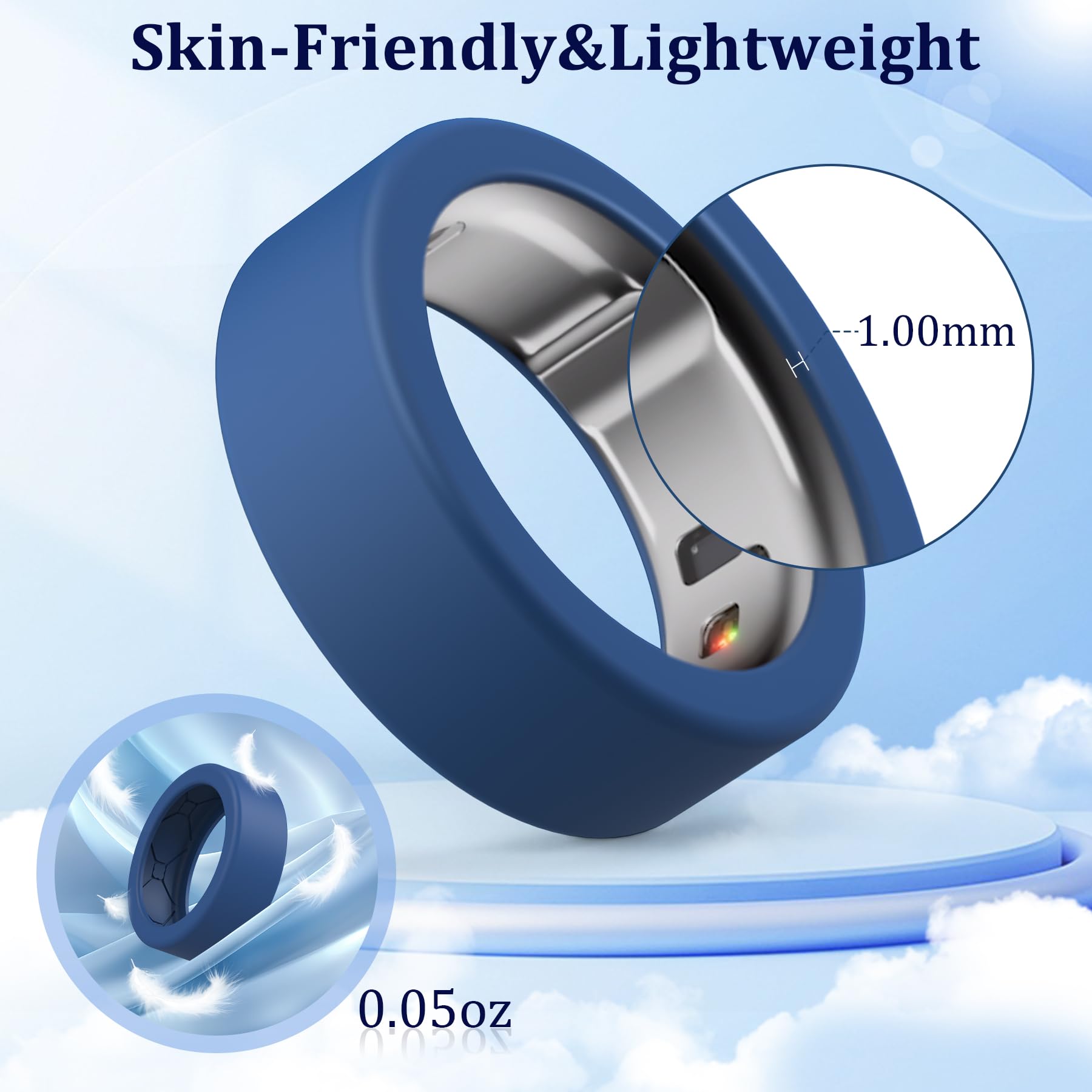YWXTW 12 sztuk pierścieni do pierścienia Oura Ring 3/4/Samsung Ring/Ultrahuman Ring, ulepszona konstrukcja antypoślizgowa, rombowa tekstura, odporny na zarysowania, silikonowy ochraniacz pierścieniowy